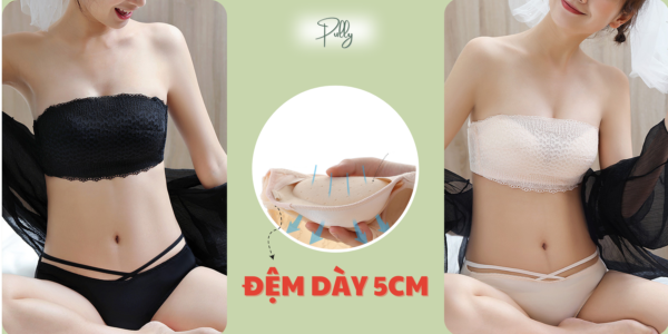 Áo lót đệm dày 5cm quả ngang ôm khít ngực AQN10 - Hình ảnh 3