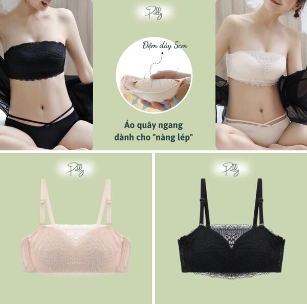 Áo lót đệm dày 5cm quả ngang ôm khít ngực AQN10 - Hình ảnh 4